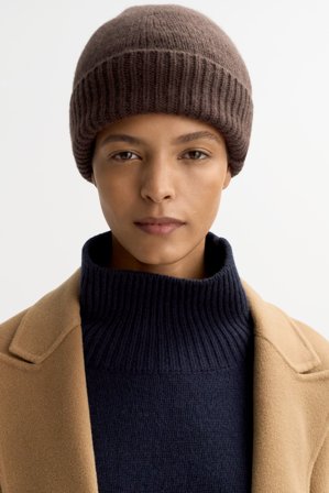 Soft Goat - Chunky beanie - Cashmere beanie - One Size - Mocha