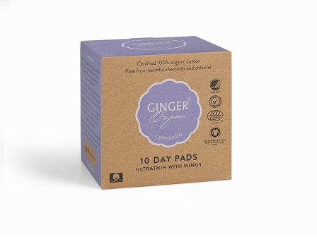 Ginger Organic Bind - Dag 10 stk, Medicin & Pleje, Bind & Indlæg, Bind