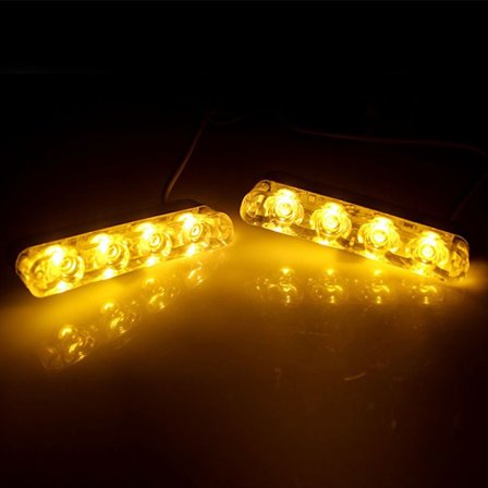 Bil LED-lys Varsellampe GUL