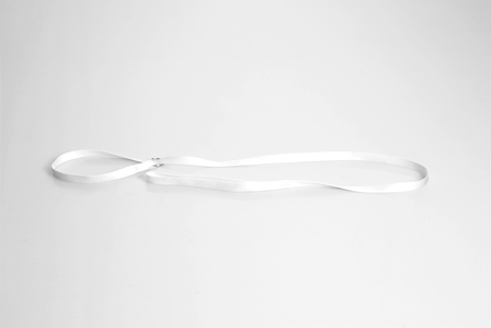 HPP UK Utstillingsbånd med Ring, Hvit - 16mm