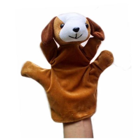 Handdockleksaker - hund - plyschleksaker