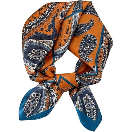 Dam Satin Siden Fyrkantig Medium Scarfs Hårband Sovbandana 70 x 70 cm