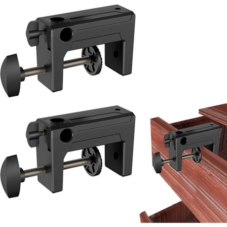 Universal tang plastfikseringstang kompatibel montering hegn skuffe tilbehør tang, sæt med 2, sort