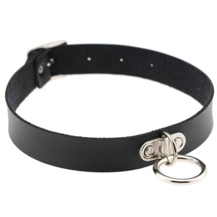 Choker O Ring Collar O-ring Svart Halsband Goth Harness Svart