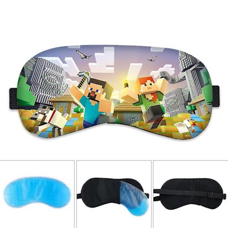 Minecraft Children's Eye Mask Sleep Special Girl Cartoon Cute Eye Mask Ice Bag Sleep Shading Cotton Male And Female Student Eye Mask