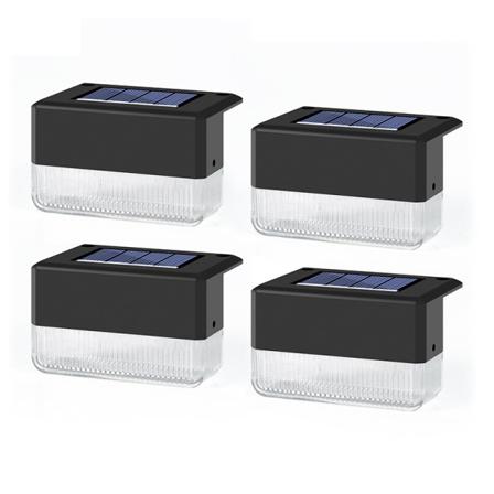 4 St Utomhus Solstängselljus Landskap Trappor Vägglampor Warm-rgb Light 4pcs