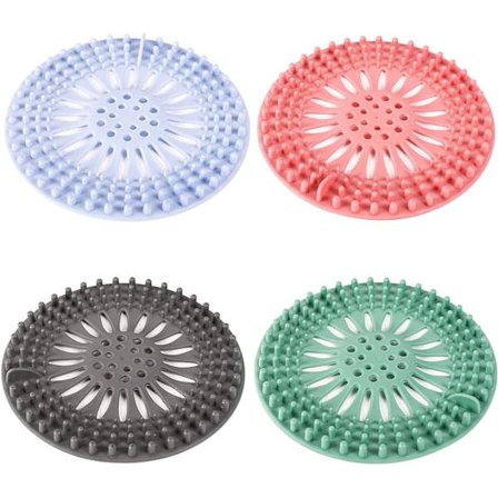 Silikonhårfilter, 4 Avloppsskydd Filter Dusch Avlopp