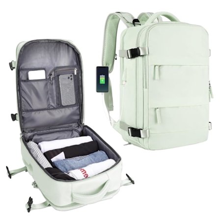 45x36x27 Vandtæt og Rummelig Håndbagage med Skorum og USB-Port Multifunktionel Tyverisikret Rygsæk til Rejser og Udflugter