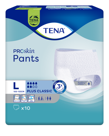 Tena pants plus classic L 10 stk