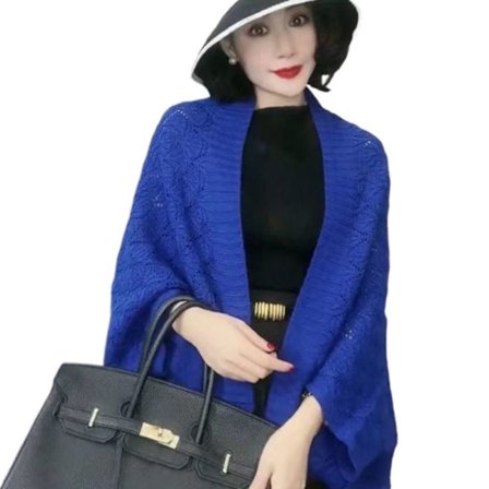 Dame cardigan air-condition skjorte ROYAL BLÅ