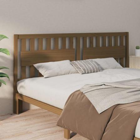 Vidaxl Sänggavel Honungsbrun 205,5x4x100 Cm Massiv Furu Brun