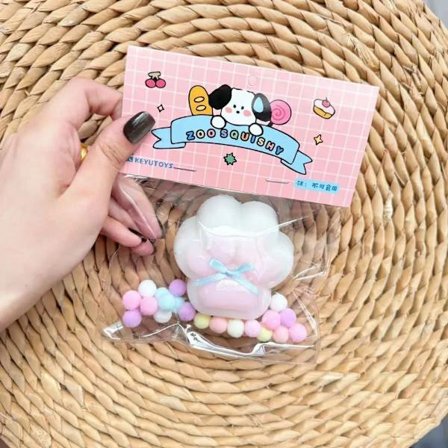 Nye Søte Klemmekattpote-leker Myke Avlastende Avslappende Leker Klyping av Kattepote Morsom Gave Klissete Avspenningsleke (FMY)