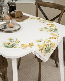 Dug med påskemotiv Hvid