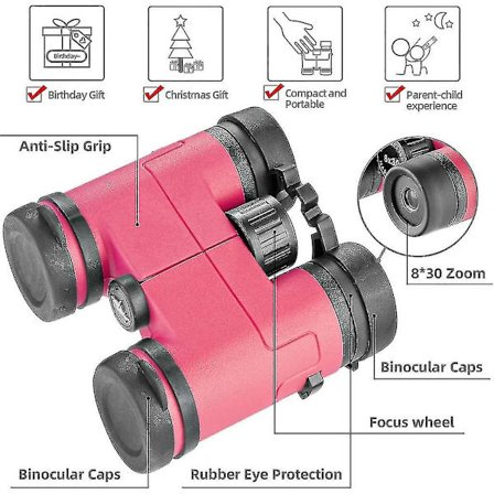 Kompaktit vedenpitävät iskunkestävät kiikarit Lasten lelulahja 3