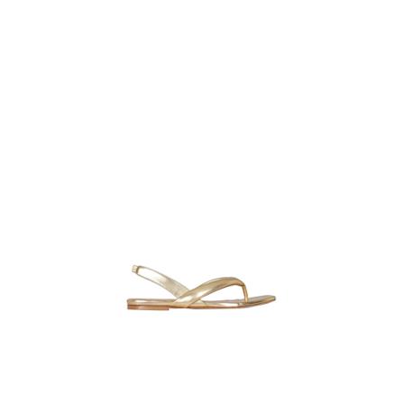 Gia Borghini Leather Slingback Sandaler Gul, Dame Sandaler, Størrelse: 36 EU