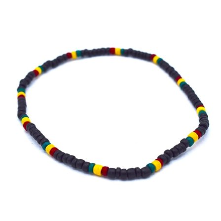 Rasta perlekjede - elastisk