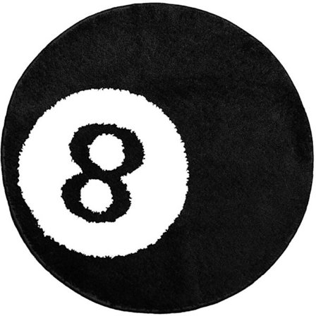 8 Ball Tæppe - 24 Tommer Hvidt og Sort Tæppe - Seje Tæpper og Æstetiske Tæpper til Soveværelse og Stue