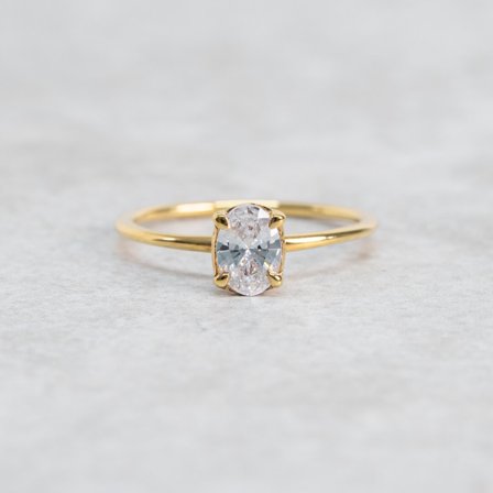 Höstaster, 18K Gelbgold : Diamanten - Laborgezüchtet, Karat - 0.30 kt