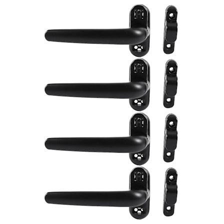 4x Ovi- ja ikkunakahvan lukko Ikkunan lukko Pyörän kahva Musta