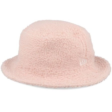 New Era - Rosa bucket Hatt - Womens Borg Pink Bucket @ Hatstore
