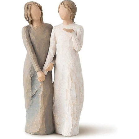 Systerfigurer, Älskar Mina Systrar Vänner För Alltid, Två Kvinnliga Statyer, Skulpterade Handmålade Figurer Gåvor till Jul Födelsedag