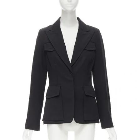 Gucci Vintage Pre-owned Wool outerwear Sort, Dame Vintage Jakker