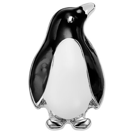 Zoikos | Broche Le pingouin noir et blanc pour hommes - Broches en forme d'animaux