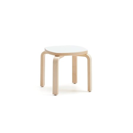 Children's stool VIDE, white laminate, H 310 mm