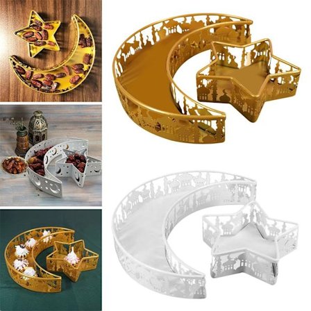 Eid Mubarak Måne og Stjerne Serveringsbrett Servise Desserttallerken