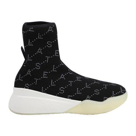 Stella McCartney Pre-owned Loop Logo Embellished Sock Sneakers , Zwart , Dames , Maat: 38 EU