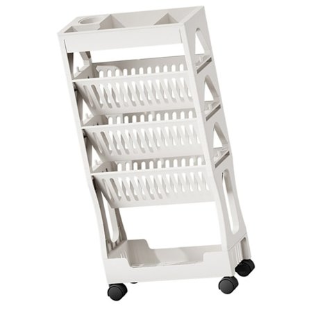 Multifunktionel opbevaringsvogn med hjul, opbevaringsreol til hjemme- og kontorbrug