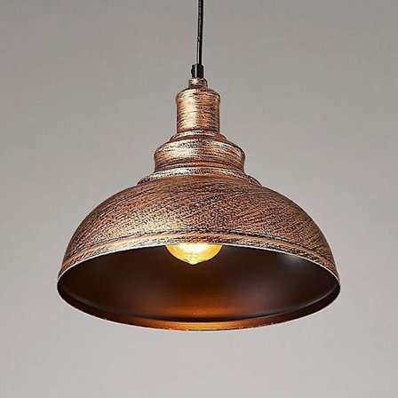 2 E27 Retro Metall Taklampa Industriell Taklampa För Kök Matrum Restaurang, Diameter 29 Cm (rost Koppar)