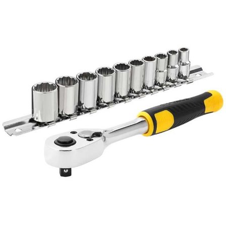 STANLEY STMT82666-0 Spärrskaft 1/4 ", med hylssats, 11 delar, Handverktyg