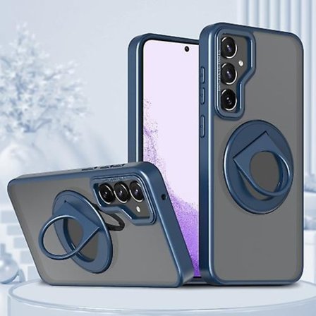 Til Samsung Galaxy S22+ 5g roterende ring magnetisk holder mobiltelefon etui