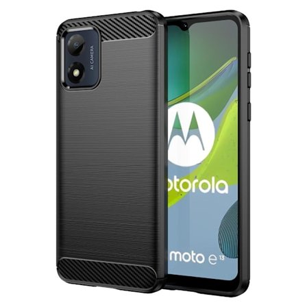 Motorola Moto E13 4G Karbon fiber texture Skal - Svart