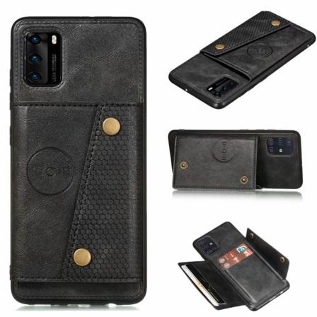 Cover med kortholder - Huawei P40 Pro Svart