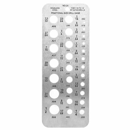 29 Størrelser Rustfritt Stål Borindeks med Hengende Hull Bor Måler