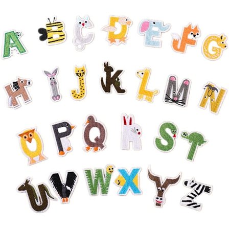 Stryge på bogstaver 26 stk. A-Z alfabet bogstaver dyreformede