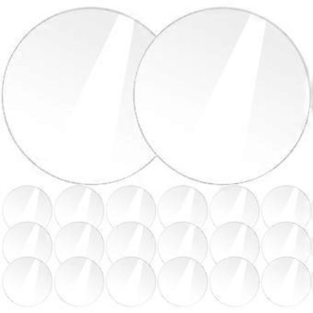 20 stk. Rund Akrylplade Klar Transparent Plade DIY Kunsthåndværksprojekter