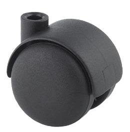 Tente T50F/8SV Møbelhjul 50 mm, svart, nylon Brems, Garasjeinnredning & oppbevaring