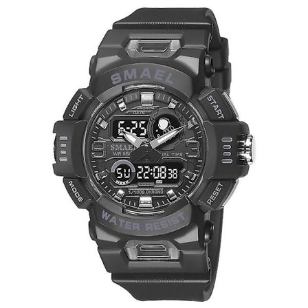 Smael Sportsure Digitalur Led 50m Vandtæt Militær Armbåndsur Herreure 8063 Herreure Stopure Vækkeur
