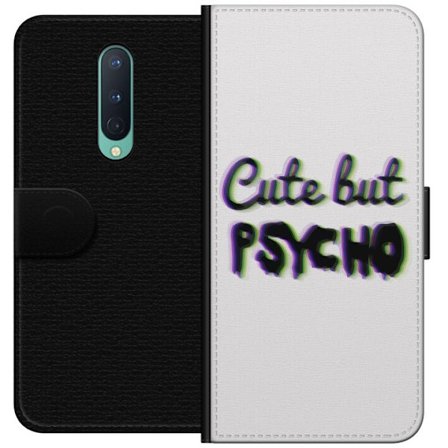 Kompatibel Tegnebogsetui til OnePlus 8 Rainbow-farvet legetøjsfigur med et glad ansigt og farverige cirkler i en legesyg studieillustration