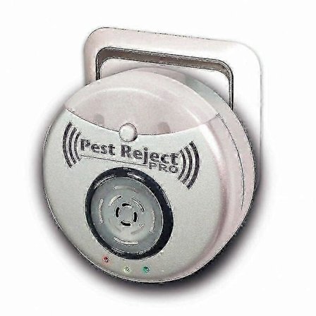 Pest Reject Pro Repulse Power - Skadedyrbekjemper - Ultralyd og Elektromagnetisme - Grå Farge - C