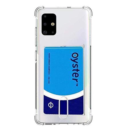 Samsung Galaxy A51 - Skal Med Kortfack Transparent