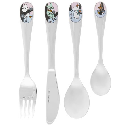 Arabia Mumi børnebestik 4 dele, Venner for altid - Stål | KitchenOne