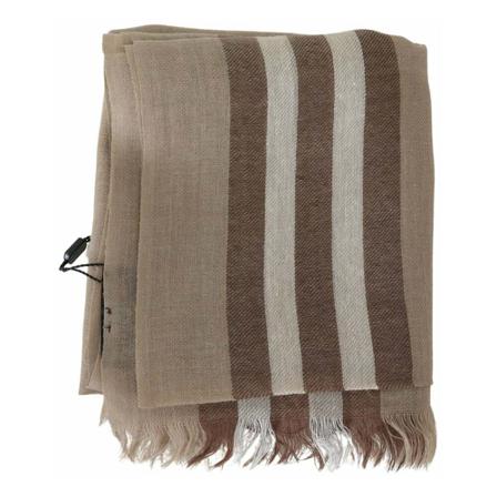 Missoni, Missoni Brown Plaid Wool Knit Neck Wrap Fringe Scarf Brązowy, unisex, Rozmiar: ONE Size