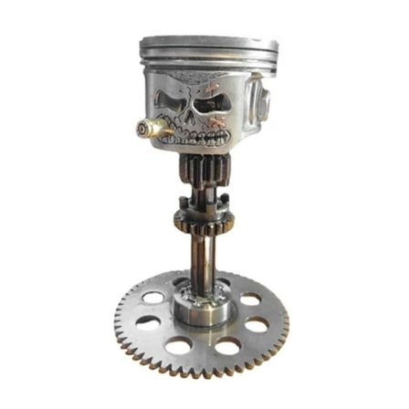 Carving Piston Skull Face Statue A A