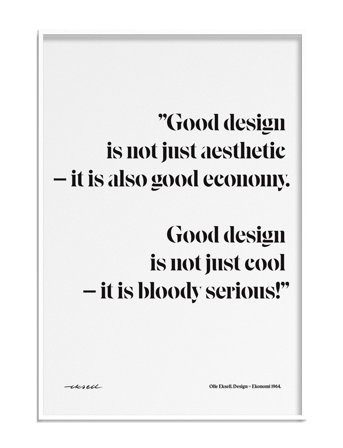 Olle Eksell | Design = Ekonomi Quote | 50X70CM