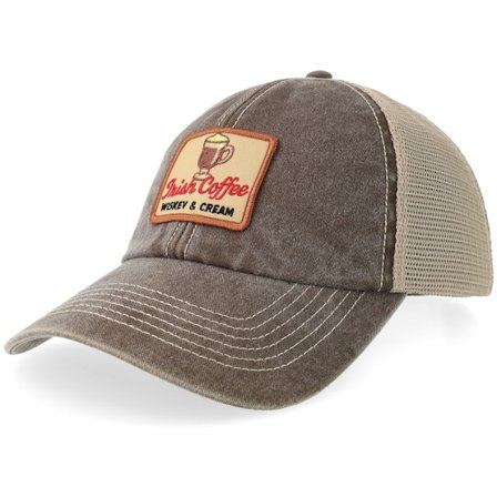 Iconic - Brown trucker Czapka Z Daszkiem - Irish Coffee Wiskey & Cream Brown/Stone Vintage Washed Trucker @ Hatstore