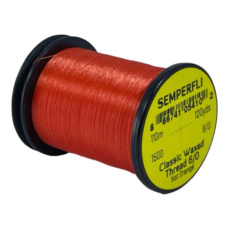 Semperfli Classic Waxed Thread 110m 6/0 - Hot Orange